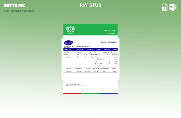 модерен стил САД Diversey компанија за производи за домаќинство шаблон paystub