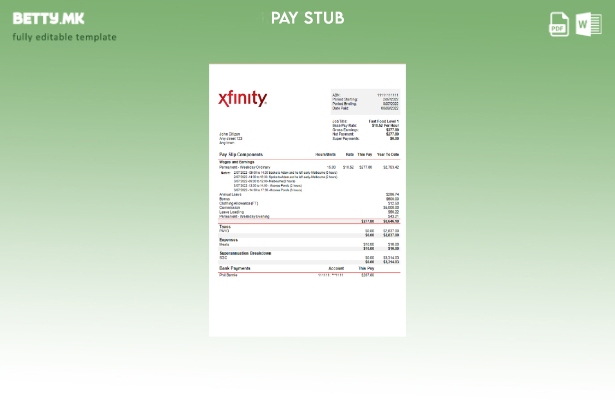модерен стил САД Xfinity шаблон за платена компанија за никулци