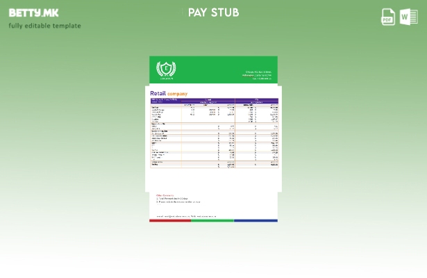 модерен стил Шаблон за извод за заработка на малопродажни компании