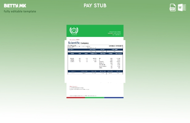 модерен стил Шаблон за извод на плата за научна компанија