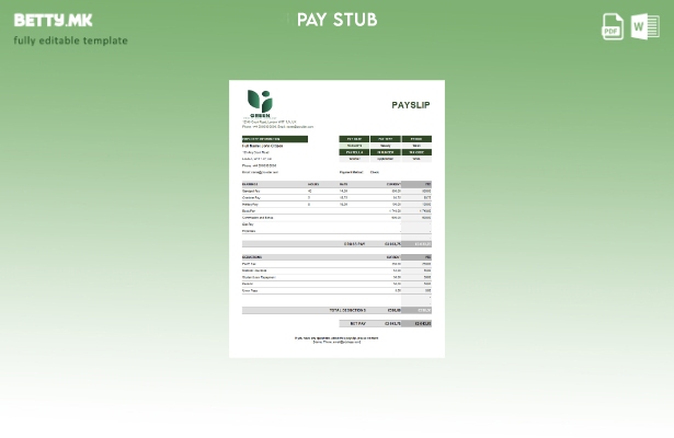 модерен стил Шаблон за изјава за заработка на зелената индустрија