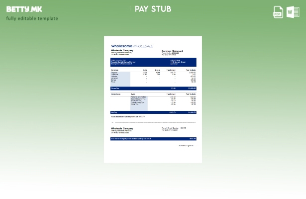 модерен стил Шаблон за платен список на големо претпријатие