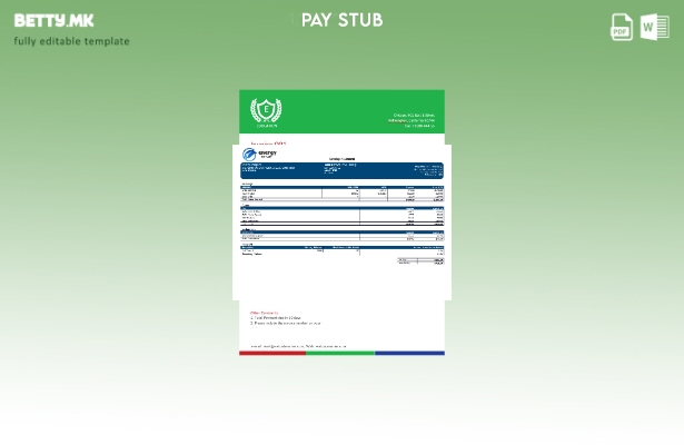 модерен стил Шаблон за платен список на енергетска компанија