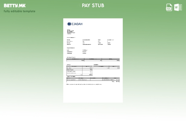 модерен стил Шаблон за плати на компанијата за управување со средства Ejadah