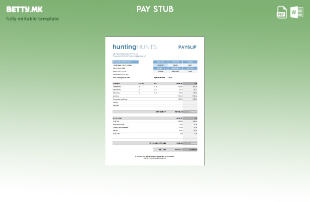 модерен стил Шаблон за плати на ловечка компанија