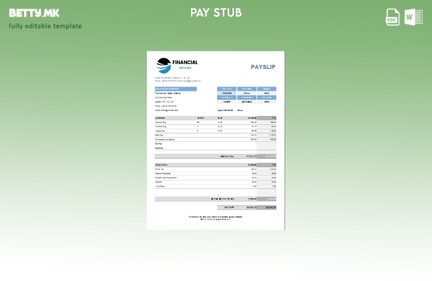 модерен стил Шаблон за уплатница за финансиски услуги