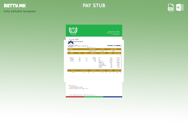 модерен стил Шаблон за уплатница на компанија за производство
