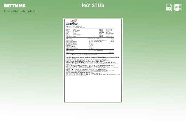 модерен стил Шаблон за уплатница на Firstsource Solutions