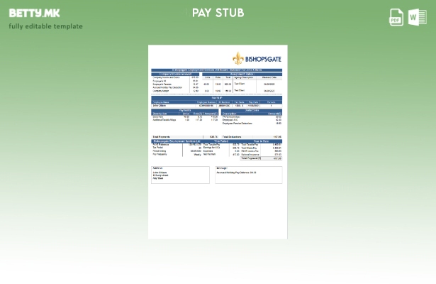 модерен стил Шаблон на компанијата за услуги на платен список на Обединетото Кра