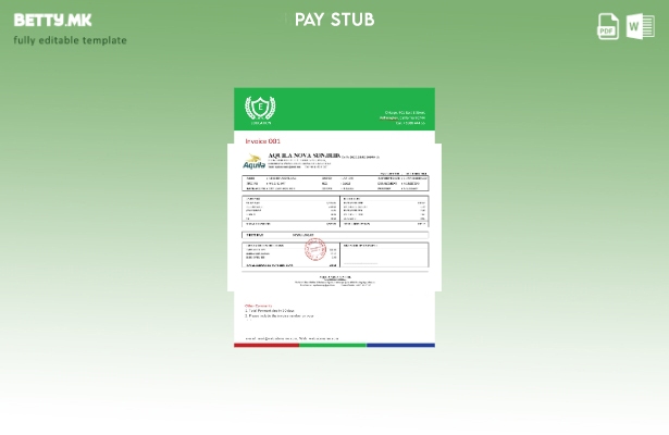 модерен стил консултант на Aquila Nova во шаблон за уплатница во Сингапур