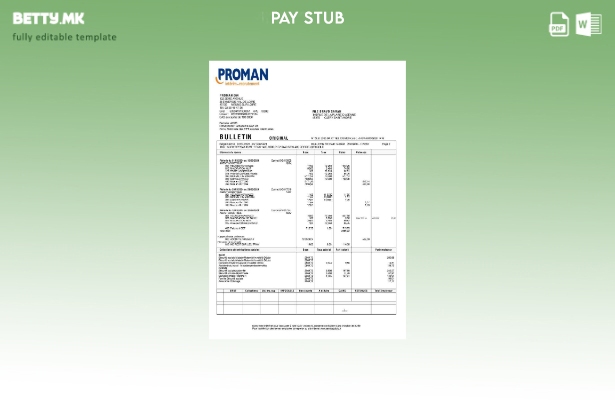 модерен стил уплатница за регрутирање на Проман (на француски јазик), шаблон за