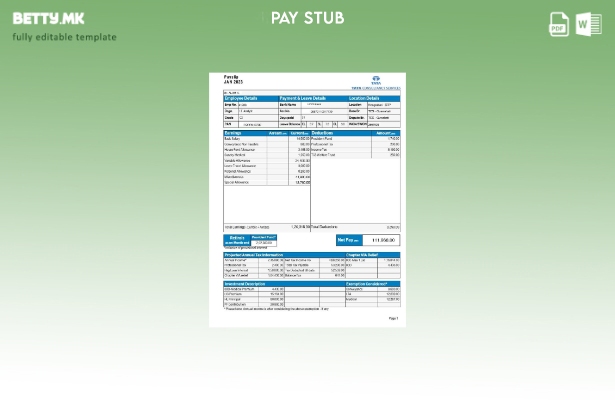 модерен стил TATA консултантски услуги уплатница, шаблон верзија