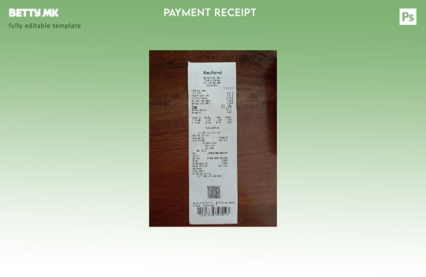 Модерен стил Германија Кауфланд шаблон за потврда за плаќање