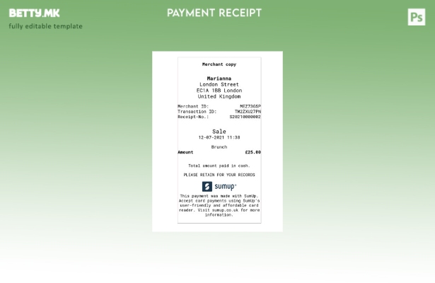 Модерен стил Шаблон за проверка на плаќање Маријана