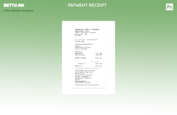 Модерен стил Шаблон за сметки за Passmore Gas & Propane