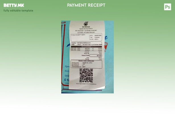 Модерен стил шаблон за групна потврда за плаќање Petronas