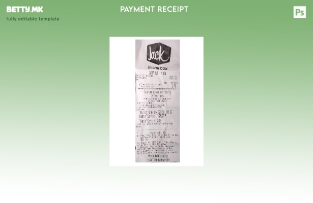 Модерен стил шаблон за потврда за плаќање Џек