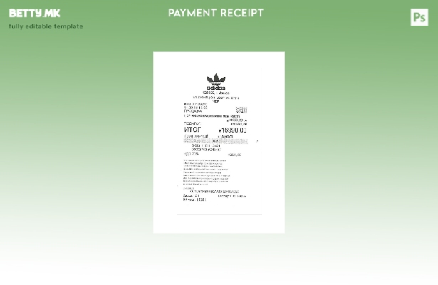 Модерен стил шаблон за проверка на плаќање на Адидас