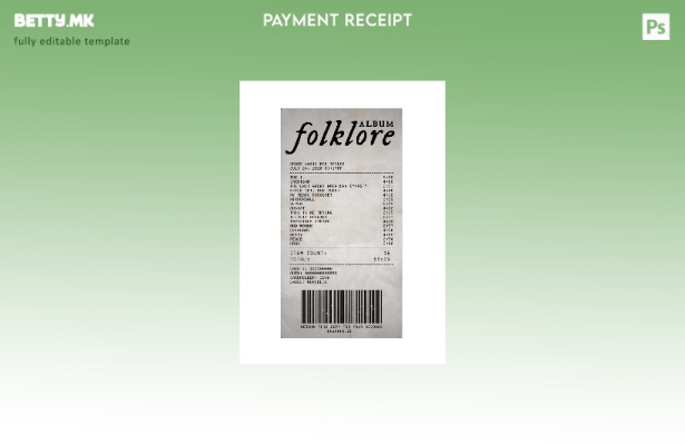 Модерен стил шаблон за проверка на плаќање на Фолклорен албум