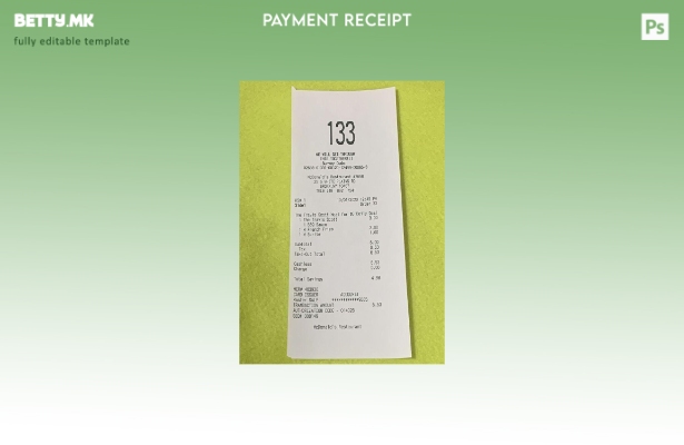 Модерен стил шаблон за проверка на плаќање ресторан на Мекдоналдс