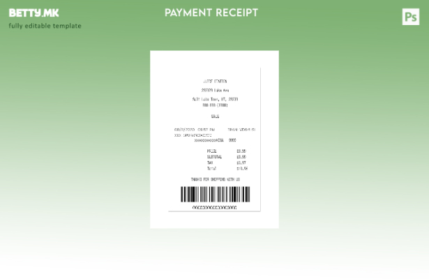 Модерен стил шаблон за проверка на плаќање Juice Station