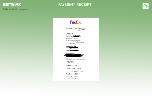 Модерен стил шаблон за сметки на корпорацијата Fedex