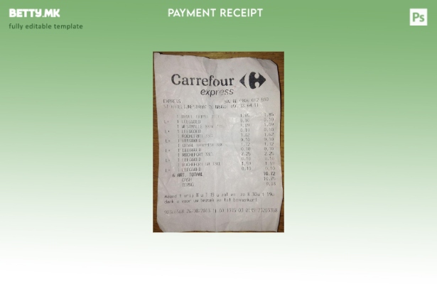 Модерен стил шаблон за сметки од супермаркет Карфур