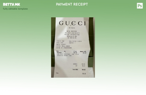 Модерен стил шаблон за уплата на модната компанија Гучи