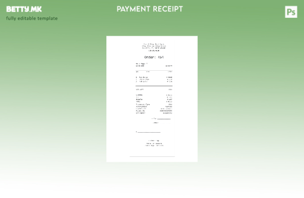 Модерен стил шаблон за уплатница за брза храна