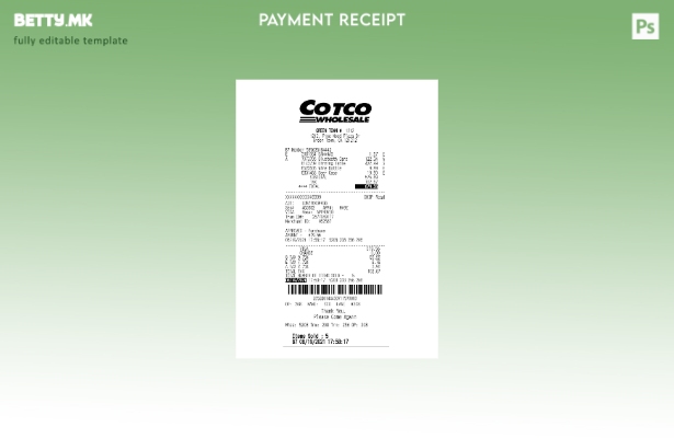 Модерен стил Cotco Шаблон за потврда за плаќање на големо