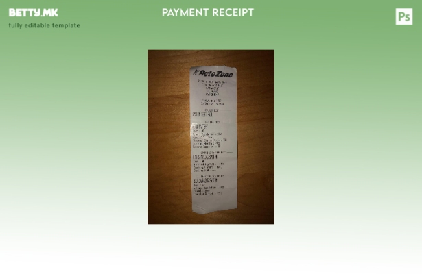 Модерен стилски шаблон за потврда за плаќање во Auto Zone