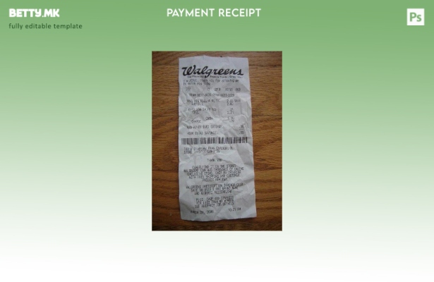 Шаблон за потврда за плаќање во аптека во модерен стил на САД Walgreens