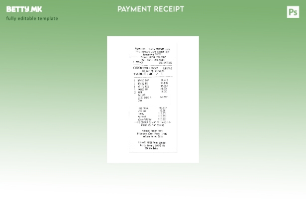 Шаблон за потврда за плаќање во модерен стил Bakmi Gm Plaza