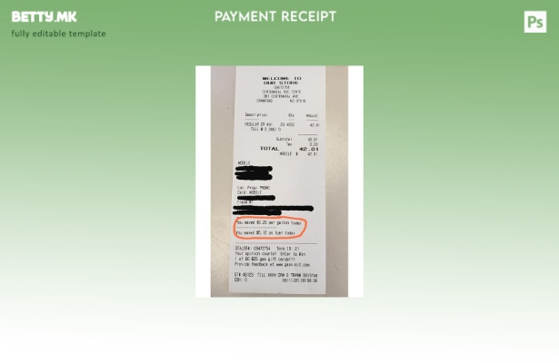 Шаблон за потврда за плаќање во продавницата Филипс во модерен стил