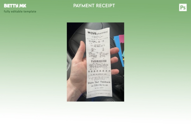 Шаблон за проверка на плаќање во аптека Cvs во модерен стил