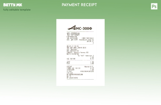 Шаблон за проверка на плаќање во модерен стил Ams F