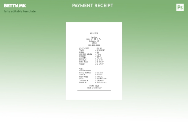 Шаблон за сметки во модерен стил SUNCO