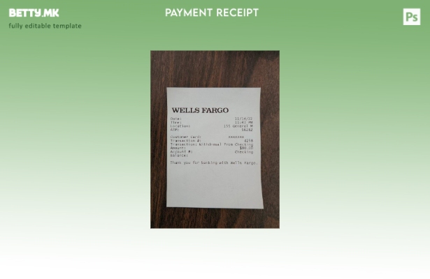 Шаблон за сметки во модерен стил USA Wells Fargo