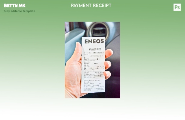 Шаблон за уплатница на корпорацијата Eneos во модерен стил