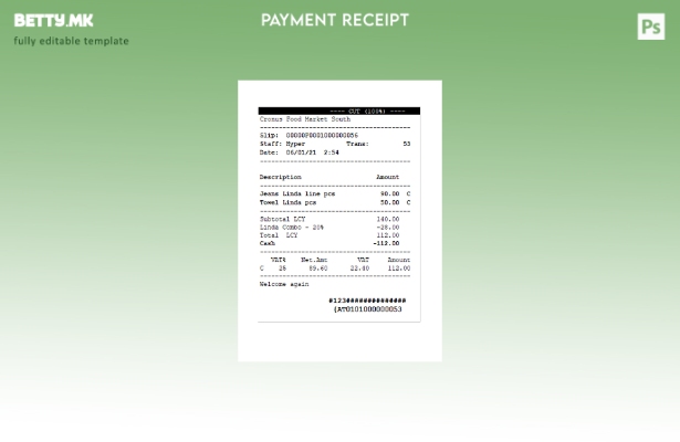 Шаблон за шаблон за прием на пазар за храна во модерен стил