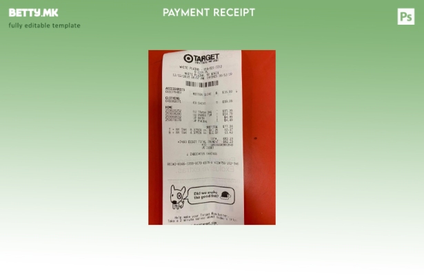 модерен стил Шаблон за потврда за плаќање на целната корпорација