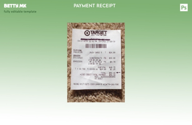 модерен стил Шаблон за проверка на плаќање на целната корпорација