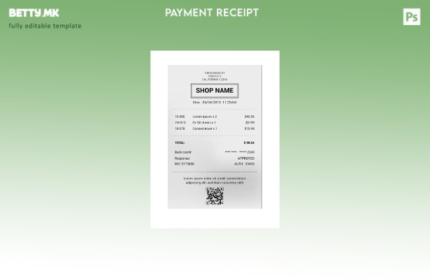 модерен стил Шаблон примерок за потврда за продавница