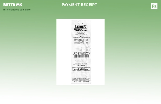 модерен стил Lowes шаблон за потврда за плаќање