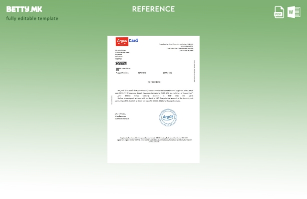 Модерен стил Обединетото Кралство Аргос картичка референтен шаблон