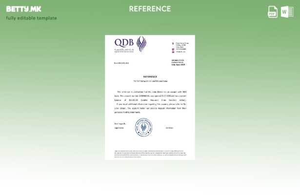 Модерен стил Референтен шаблон за банка за развој на Катар