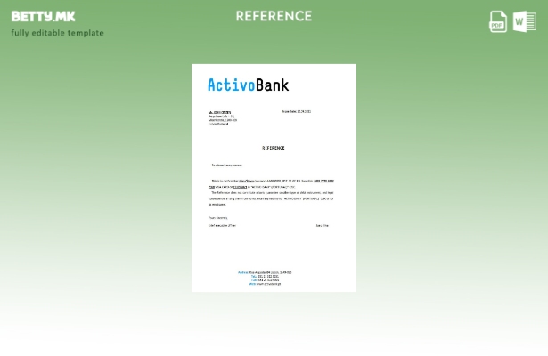 Модерен стил Референтен шаблон за затворање на Португалија Activobank