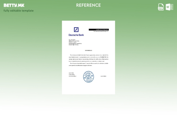 Модерен стил Референтен шаблон на Германија Deutsche bank