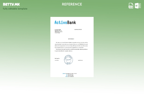 Модерен стил Референтен шаблон на Португалија Activobank