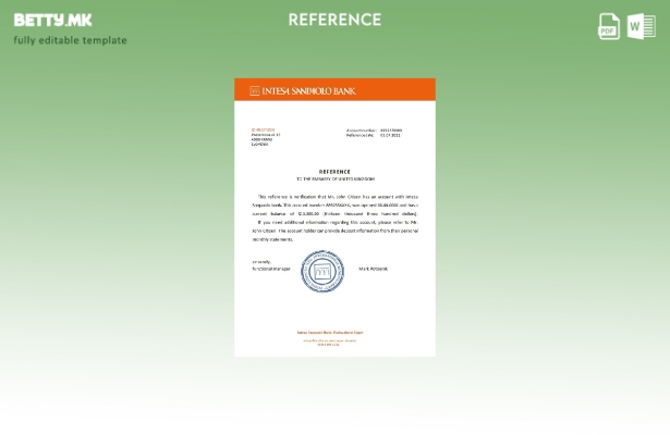 Модерен стил Словенија Интеса Санпаоло банка референтен шаблон